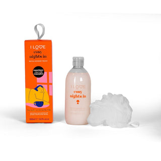 I Love Bathtime Treats Cosy Nights In Confezione Regalo Gel Doccia e Spugna Detergente 500 ml — Set bagno
