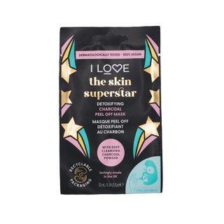 Entgiftende Tuchmaske I Love Skin Superstar für das Gesicht 10 ml