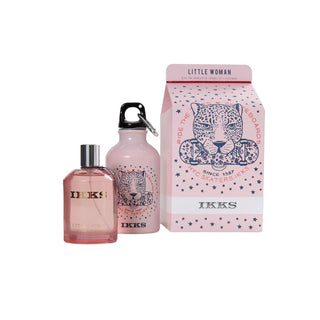 Soubor IkksToaletní voda Little pro ženy 100 ml + růžová skleněná lahvička na vodu Little GWP