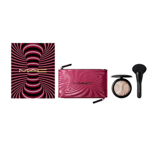 MAC Trick Of The Light Extra Dimension Skinfinish Kit: Sminkväska i tyg i vinröd