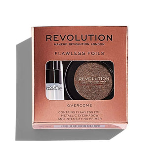 Makeup Revolution Set Flawless Foils Primer + Palette Ombretti Overcome — Set makeup