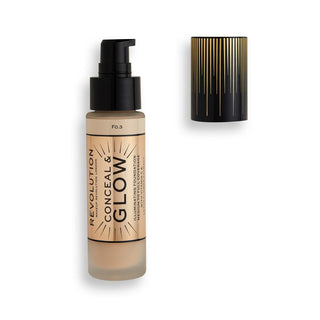 Makeup Revolution Corregge e illumina Fondotinta F3 23 ml — Fondotinta