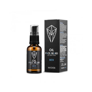 Masveri 모든 피부 타입용 얼굴 수염 오일 - 모든 피부 타입용 얼굴 및 수염 오일, 30ml