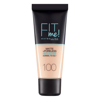 Maybelline Fit Me Matte + Poreless Flydende Foundation 100 Varm Elfenben 30ml