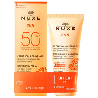 Nuxe Zonnecrème met hoge bescherming SPF50 50 ml + frisse aftersunmelk 50 ml