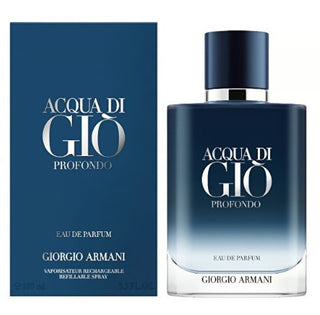 Armani ماء عطر أكوا دي جيو بروفوندو قابل لإعادة التعبئة للرجال، 200 مل