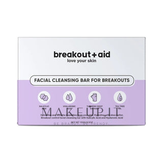 Breakout+aid Savon solide nettoyant visage anti-éruptions cutanées (peaux à problèmes) - 100 g