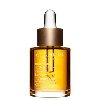 Clarins Huile de soin visage Lotus Lotus - Huile régénérante pour peaux mixtes et grasses - 30 ml
