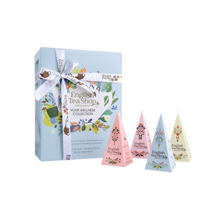 English Tea Shop Il Tuo Wellness Blue BIO Collezione Regalo 12 Pyramids — Tè in Filtri