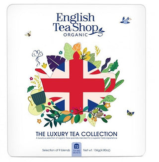 English Tea Shop Set Regalo Union Jack Bianco Scatola Latta BIO 72 sacchetti — Tè