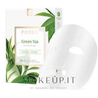 Foreo Farm To Face Mask Vihreän teen naamio sekaiholle 3 x 20 g