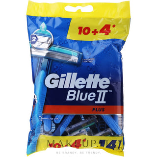 Gillette Blue Ii Plus Disposable Razors For Men 14 Pieces