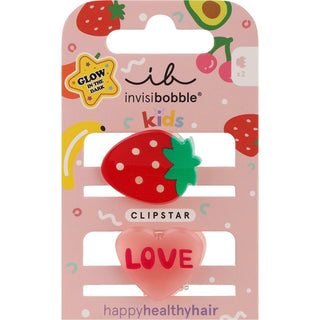 Clipstar Glow Strawberry Fruits - Hair Clip 2pcs