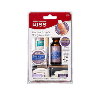 Kiss my face Set acrilico di french manicure — Set unghie finte