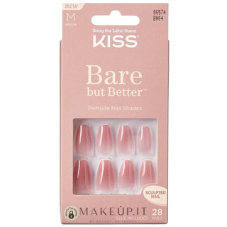 Kiss my face Bare-But-Better Nude Unghie 28 pezzi — Unghie artificiali