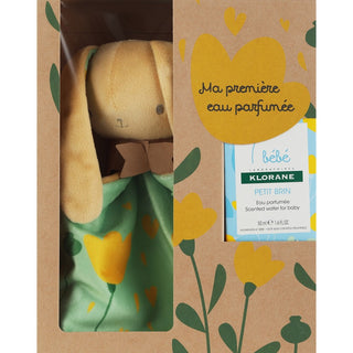 Klorane Baby gavesæt med duftvand My First Petit Brin 50ml + gratis kaninplys