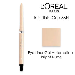 Delineador de ojos automático L'Oréal Infaillible Gel Grip, tono 10 nude brillante