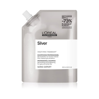 L'Oréal Profesjonalny szampon wybielający Silver Eco-refill do włosów siwych i białych 500ml