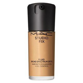 Тональная основа Mac Studio Fix Fluido SPF 15 Soft-Matte, эффект второй кожи, естественное покрытие на 24 часа, оттенок NC38, 30 мл 