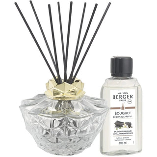 Maison berger paris Kali Transparent Aroma Diffuser Gavesæt + Fantastisk Vanilje Refill 200ml
