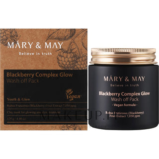 Mary & may Blackberry Complex Glow Wash-Off-pakke – 125,0 g