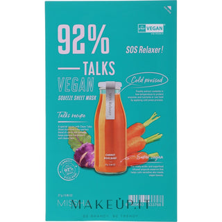 Missha Mască facială Talks Vegan Squeeze SOS Relaxer (tipărită) 27 g