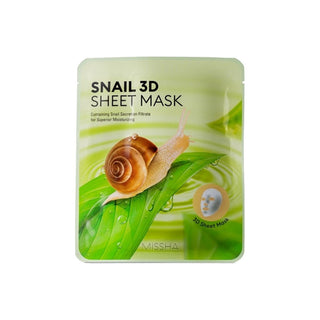 Missha Mască facială hidratantă 3D cu extract de melc și extract de melc 23 g