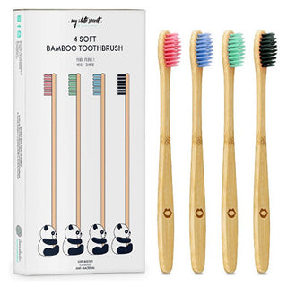 My white secret Spazzolino in bambù 4 pz — Spazzolino da denti