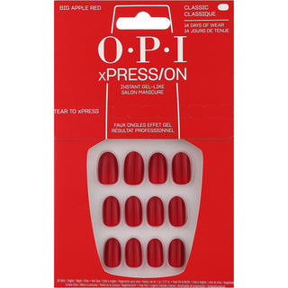 Opi Umělé nehty Xpress-On Iconic Shades Big Apple Red 30 ks