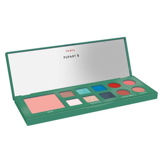Pupa PupArt S 004 Palette مكياج أخضر للوجه والعينين والشفاه 