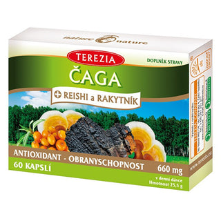 Terezia company Chaga Reishi Olivello spinoso 60 capsule — Integratore