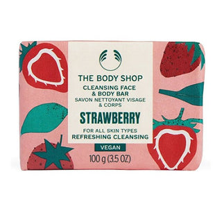 The body shop Strawberry solid face and body cleanser 100g