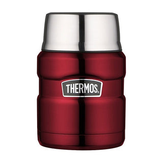 Thermos Thermos per Alimenti con Cucchiaio e Tazza Rosso 470 ml — Contenitore Termico