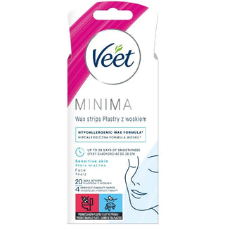 Veet Minima Hypoallergenic viso 20 pezzi — Strisce depilatorie
