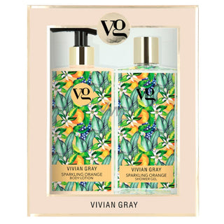 Vivian gray Set Gel Doccia Lozione Corpo Arancia Scintillante — Set corpo