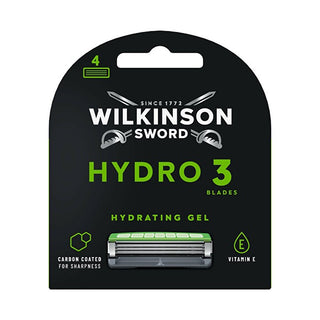 Wilkinson Sword Hydro3 Skin Protection Nero Testina Ricambio 4 pezzi — Testina rasoio