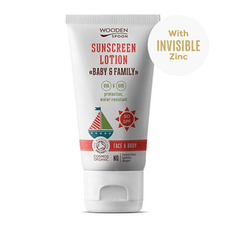 Woodenspoon Lait corporel protecteur Bébé & Famille SPF 50 - Volume : 100 ml