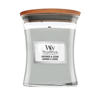 Woodwick Scented candle jar Lavender & Cedar 85 g