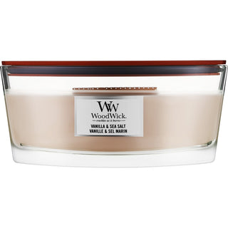 Woodwick Sea Salt & Vanilla 453g — Candela profumata