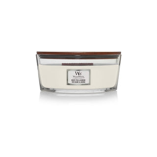 Woodwick White Tea & Jasmine 453,0 g — Candela Profumata