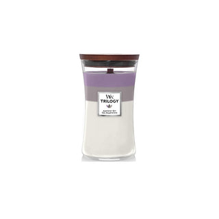 Woodwick Trilogy Amethyst Sky 609,5 g — Candela Profumata