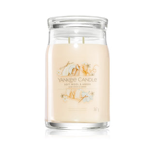 Yankee Candle Signature Morbida Lana e Ambra 567 g — Candela Profumata