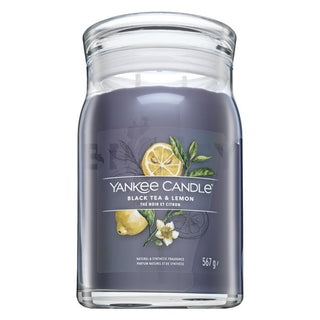 Yankee Candle Schwarzer Tee & Zitrone Signature Kerze (Schwarzer Tee & Zitrone) – 567 g