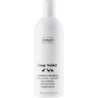 Ziaja Shampoing pour cheveux secs et ternes à la kératine au lait de chèvre 400 ml