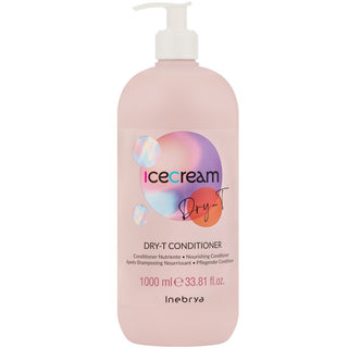 Inebrya Ice Dry-T Cream Conditioner (Torrt, frissigt och kemiskt behandlat hår) - 1000 ml
