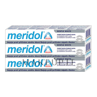 Meridol 트리팩 델리케이트 화이트 치약 (3개입) 미백 효과 - 75ml