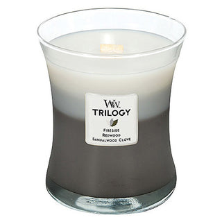 Woodwick Trilogy Fireside 275 g — Candela Profumata