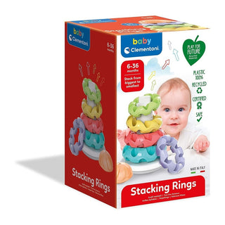 Clementoni Play For Future Tower Stacking Rings Puzzle Unisex 6-36 mesi — Giocattolo