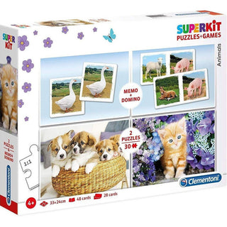 Clementoni SuperKit Animali Puzzle Unisex 4+ anni 2x30 + 48 + 28 pezzi — Puzzle