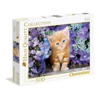 Clementoni Gatto Zenzero In Fiori 500 Pezzi — Puzzle